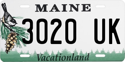 ME license plate 3020UK