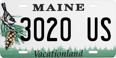ME license plate 3020US