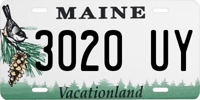 ME license plate 3020UY