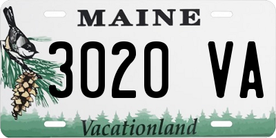 ME license plate 3020VA