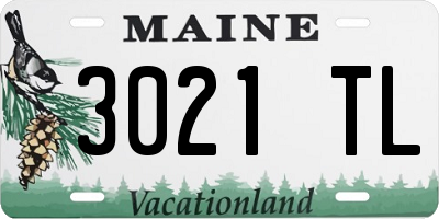 ME license plate 3021TL