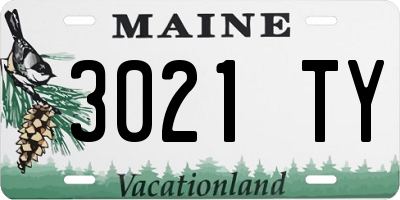 ME license plate 3021TY