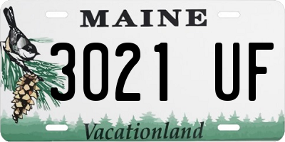 ME license plate 3021UF