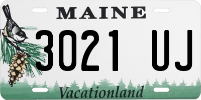 ME license plate 3021UJ