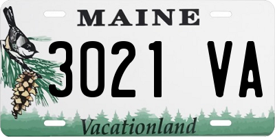 ME license plate 3021VA