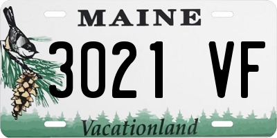 ME license plate 3021VF