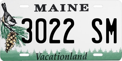 ME license plate 3022SM