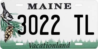 ME license plate 3022TL