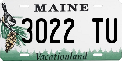 ME license plate 3022TU