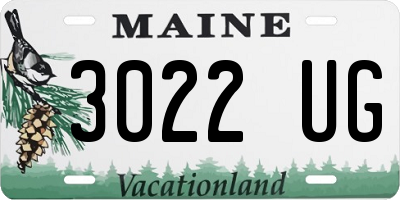 ME license plate 3022UG