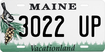 ME license plate 3022UP