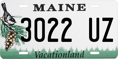 ME license plate 3022UZ