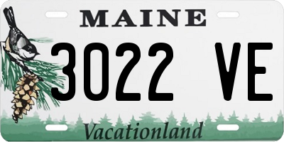 ME license plate 3022VE