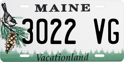 ME license plate 3022VG