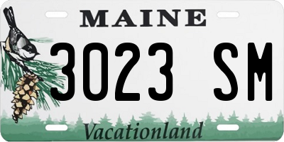 ME license plate 3023SM