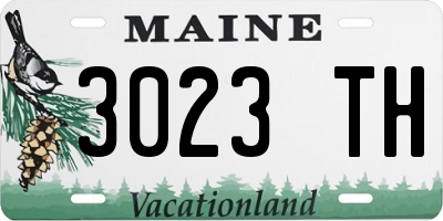 ME license plate 3023TH
