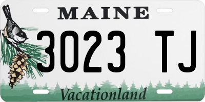 ME license plate 3023TJ