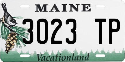 ME license plate 3023TP