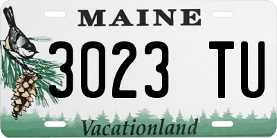 ME license plate 3023TU