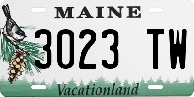 ME license plate 3023TW