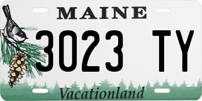 ME license plate 3023TY