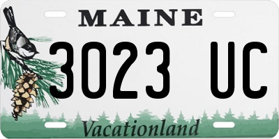 ME license plate 3023UC