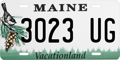 ME license plate 3023UG
