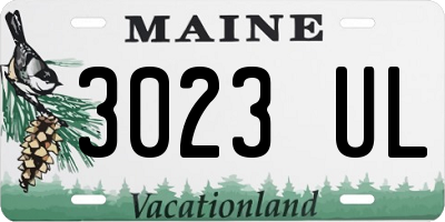 ME license plate 3023UL