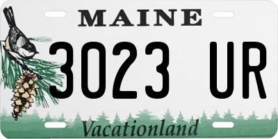 ME license plate 3023UR