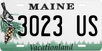 ME license plate 3023US