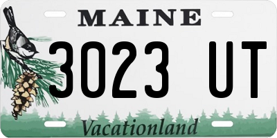 ME license plate 3023UT