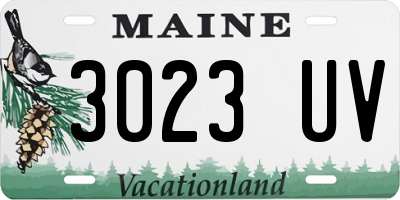 ME license plate 3023UV