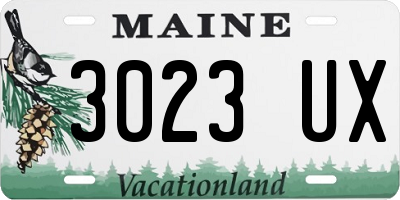 ME license plate 3023UX