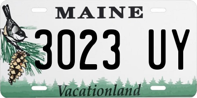 ME license plate 3023UY