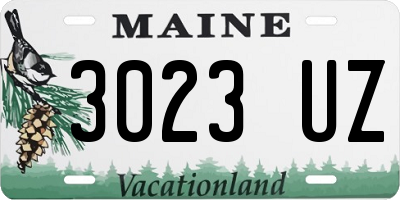 ME license plate 3023UZ