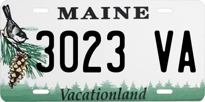 ME license plate 3023VA