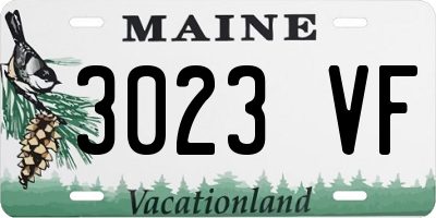 ME license plate 3023VF