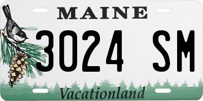 ME license plate 3024SM