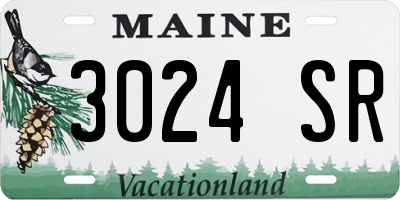 ME license plate 3024SR