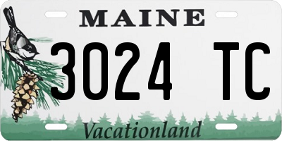 ME license plate 3024TC