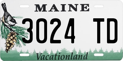 ME license plate 3024TD