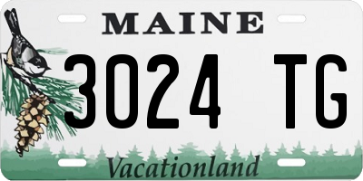 ME license plate 3024TG
