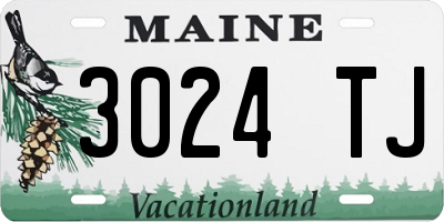 ME license plate 3024TJ