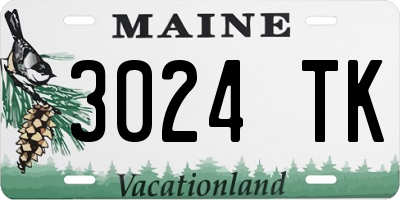 ME license plate 3024TK