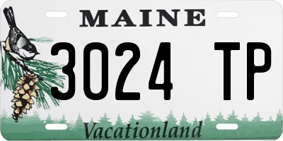 ME license plate 3024TP