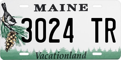 ME license plate 3024TR