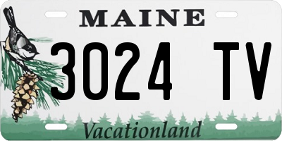 ME license plate 3024TV