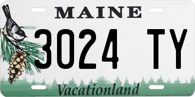 ME license plate 3024TY
