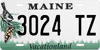 ME license plate 3024TZ