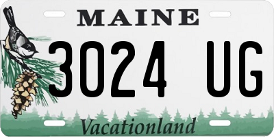ME license plate 3024UG